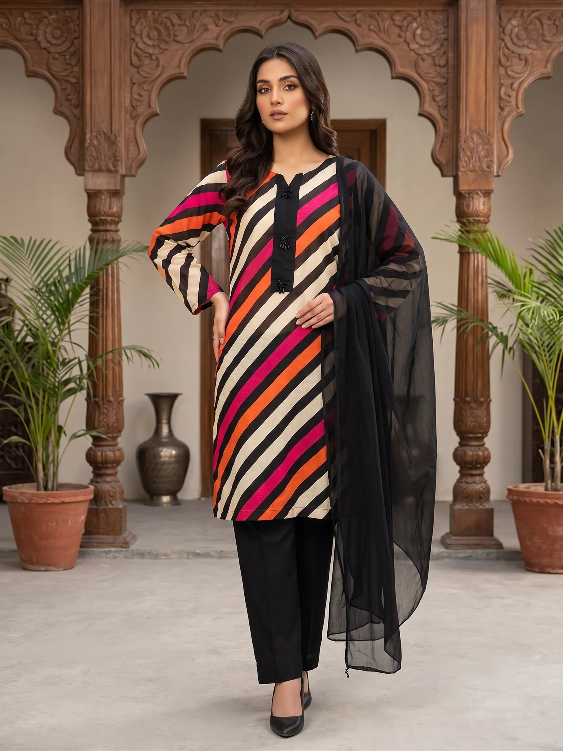 Sunset Stripe 3-Piece Suit