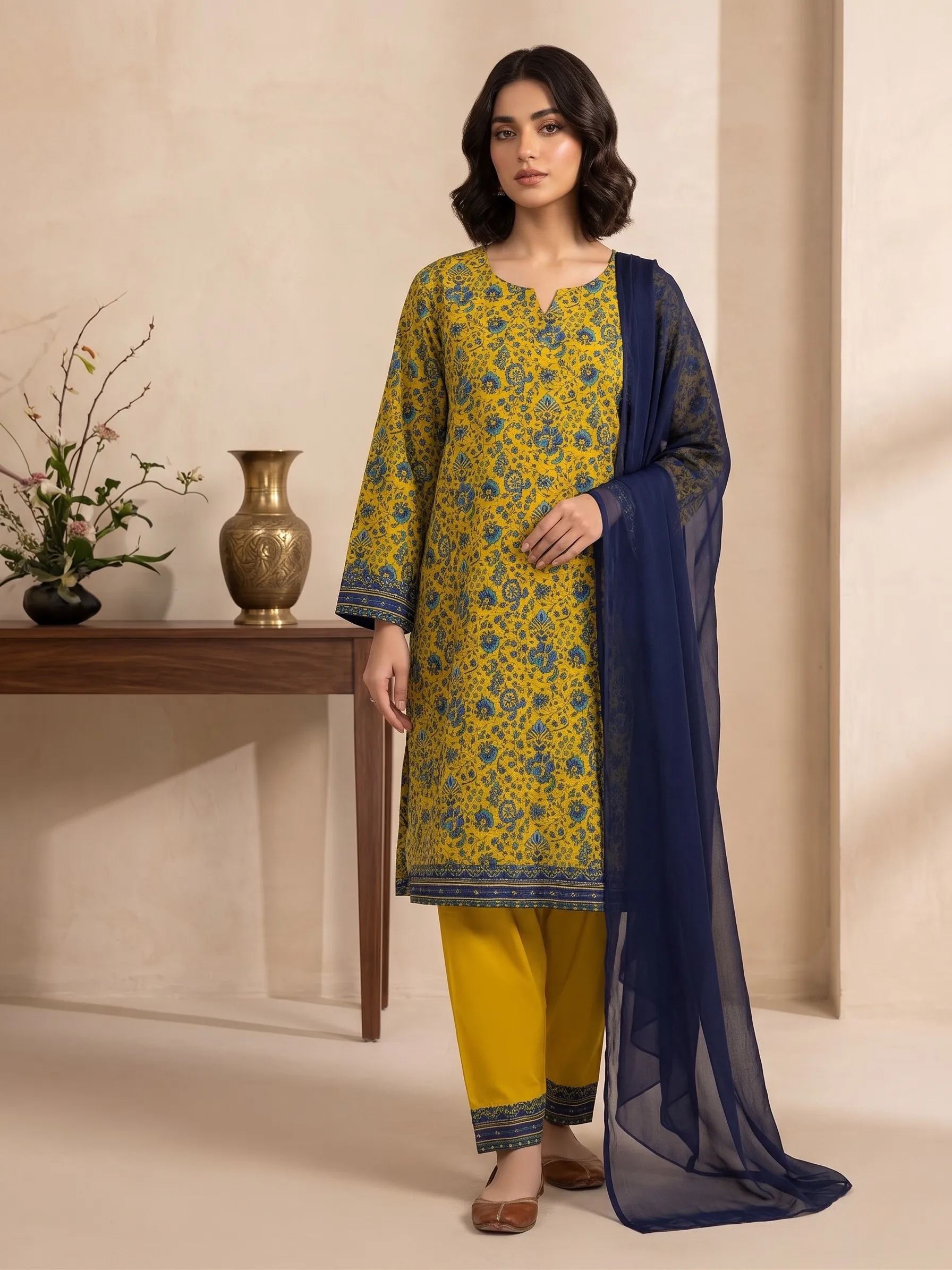 Mustard Indigo 3-Piece Suit