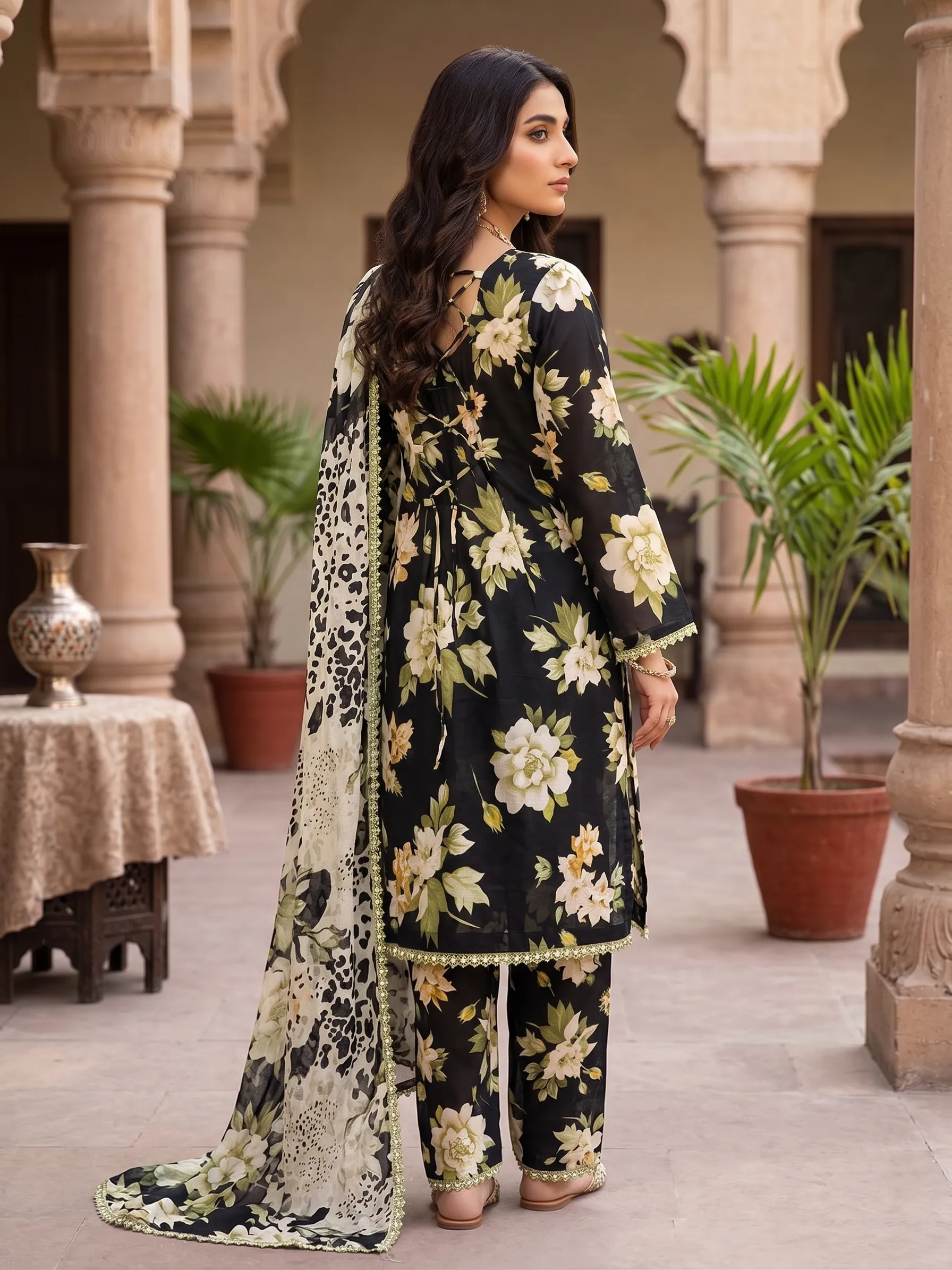 Midnight Flora Printed 3-Piece Suit - Image 2
